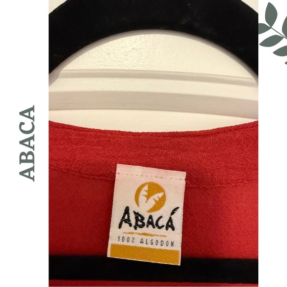 Boho Bold in Deep Red – ABACÁ 100% Cotton Sleeveless Cardigan Vest One Size - Picture 8 of 8